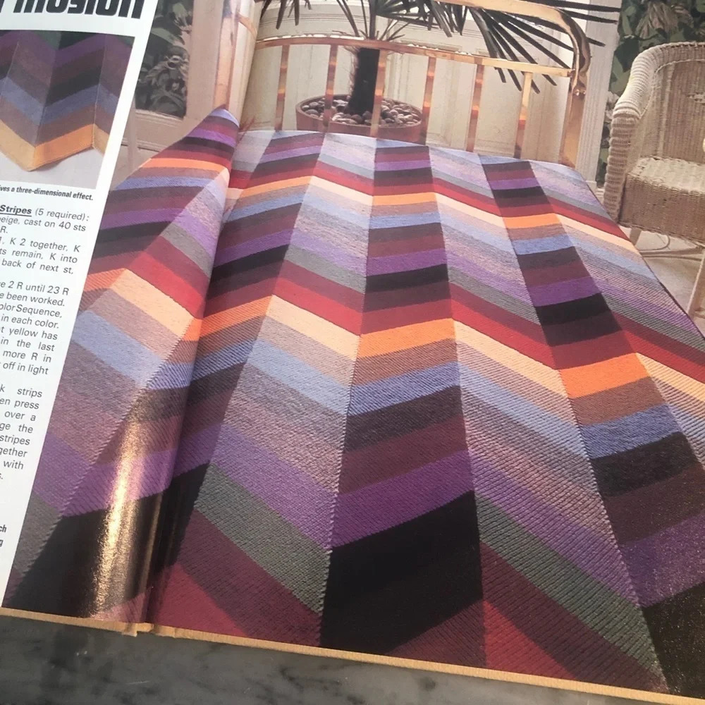 Home decorating with knitting and crochet Mary Harding 1973 1975 BoHo needlework - Picture 9 of 15